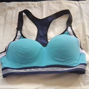 VICTORIAS SECRET VSX Women's Blue Sports Bra SIZE 36C